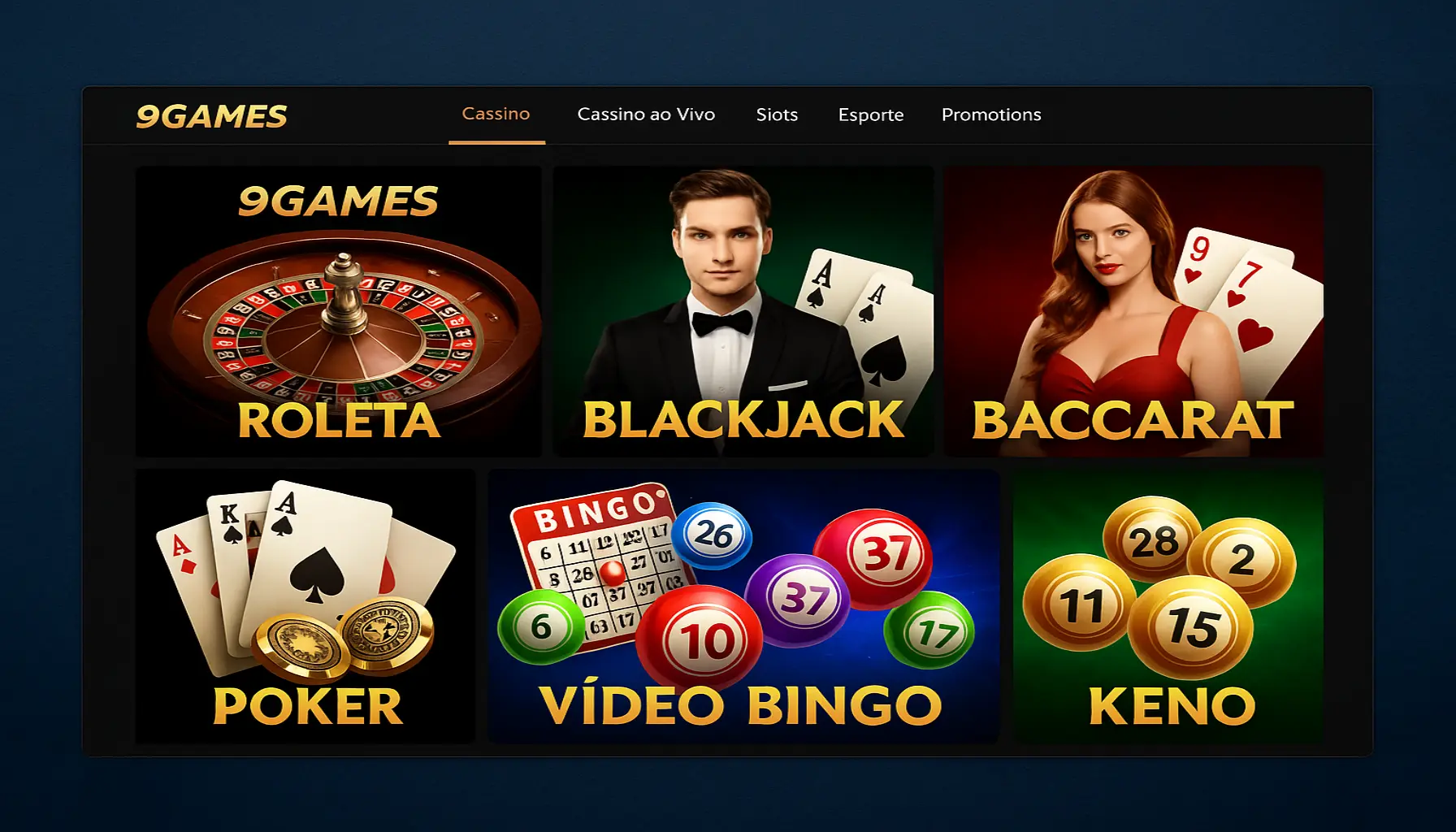 Jogos de cassino online 9GAMES